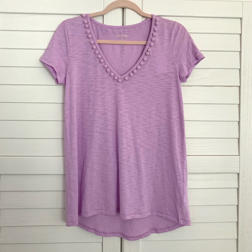 Lilly Pulitzer Etta Top Lilac Freesia S